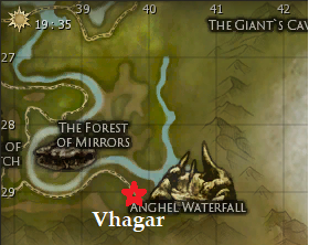 Карта расположения Vhagar у Angel Waterfall для квеста First Whisper Первый шепот